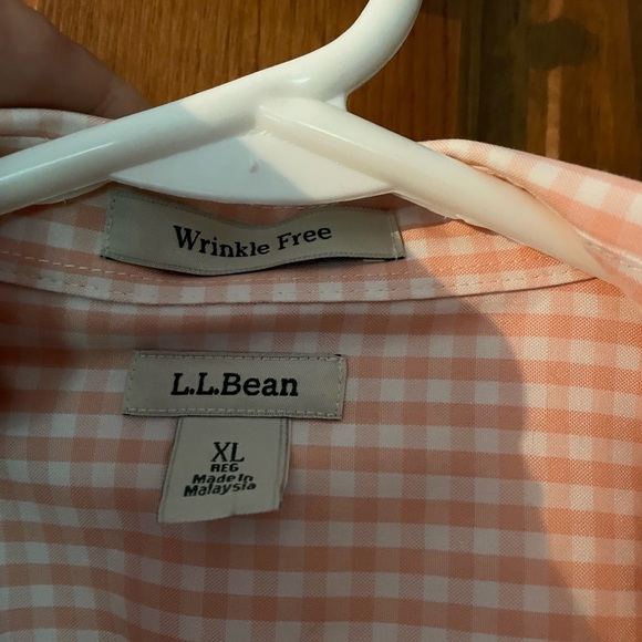 LL Bean XL pink/white gingham top - Picture 3 of 5